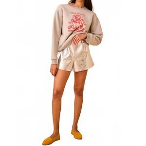 HUNTER BELL Silver High Waist Shorts